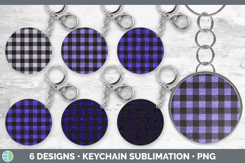 purple-buffalo-plaid-keychain-bundle-keyring-sublimation-designs