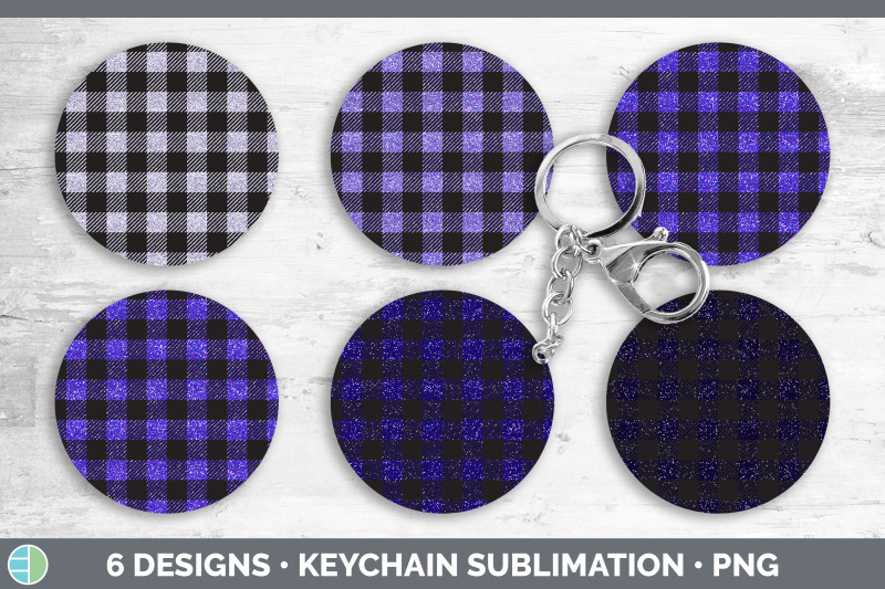 purple-buffalo-plaid-keychain-bundle-keyring-sublimation-designs