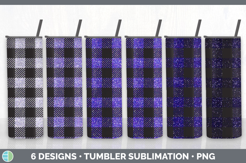 purple-buffalo-plaid-tumbler-sublimation-bundle