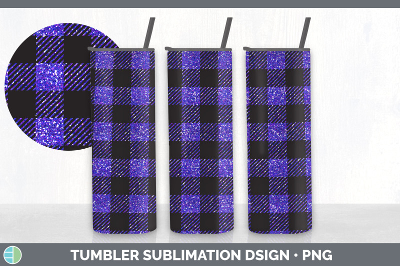 purple-buffalo-plaid-tumbler-sublimation-bundle