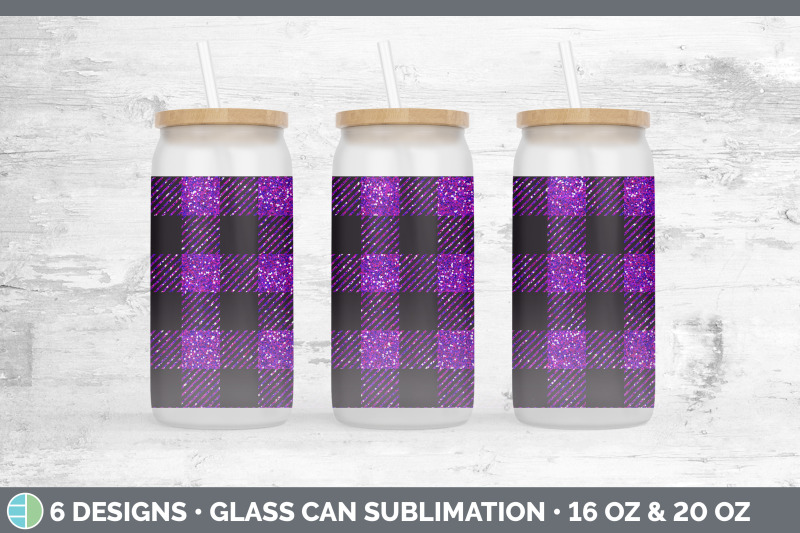 pink-buffalo-plaid-glass-can-sublimation-beer-mason-jar