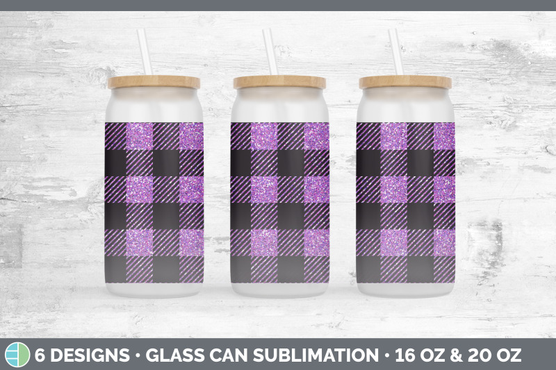 pink-buffalo-plaid-glass-can-sublimation-beer-mason-jar