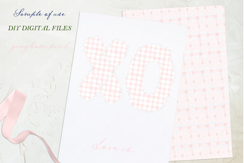 xo-pink-gingham-valentines-day-vintage-diy-digital-clipart