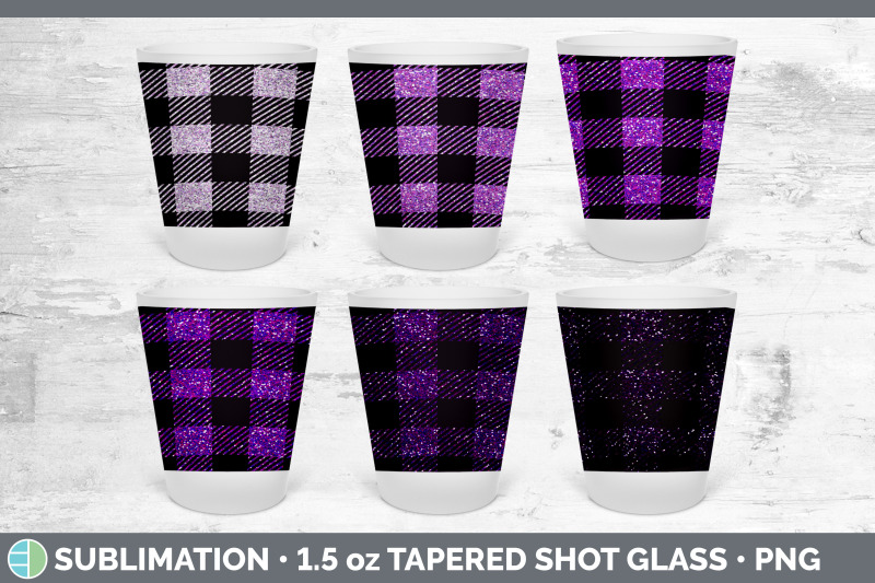 pink-buffalo-plaid-shot-glass-sublimation-shot-glass-1-5oz-tapered