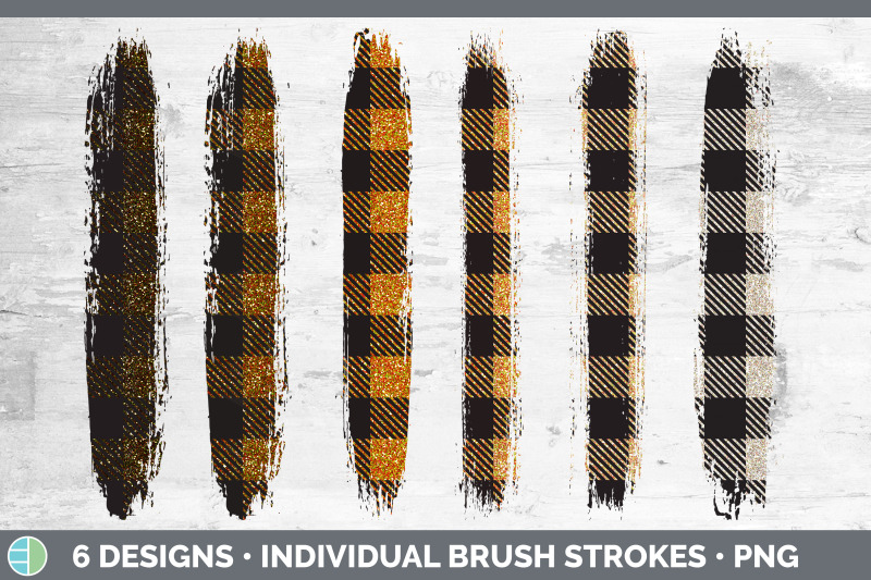 orange-buffalo-plaid-brush-strokes-png-sublimation-designs