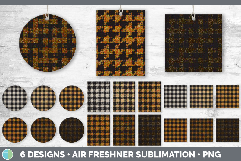 orange-buffalo-plaid-air-freshener-sublimation-designs-bundle