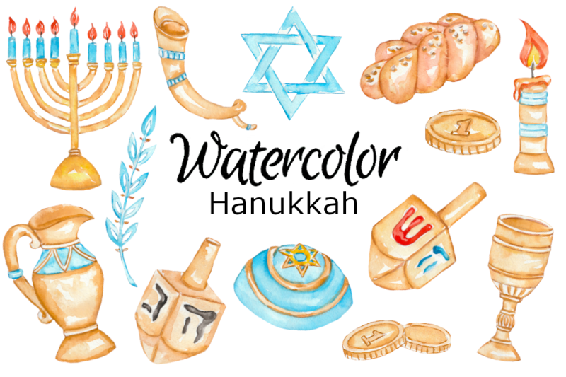 hanukkah-watercolor-clipart