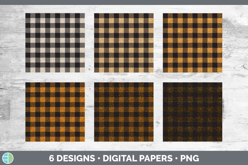 orange-buffalo-plaid-backgrounds-digital-scrapbook-papers