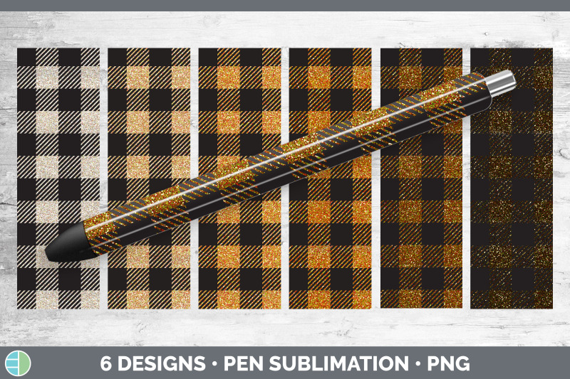 orange-buffalo-plaid-pen-wraps-epoxy-sublimation-bundle