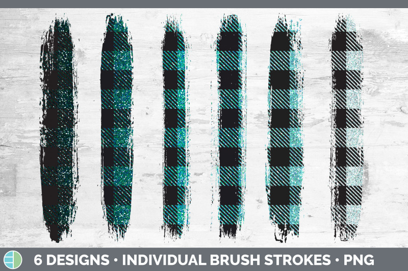 teal-buffalo-plaid-brush-strokes-png-sublimation-designs