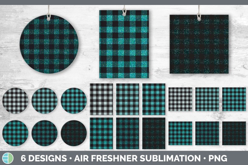 teal-buffalo-plaid-air-freshener-sublimation-designs-bundle