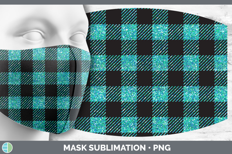 teal-buffalo-plaid-mask-sublimation-bundle-face-mask-designs