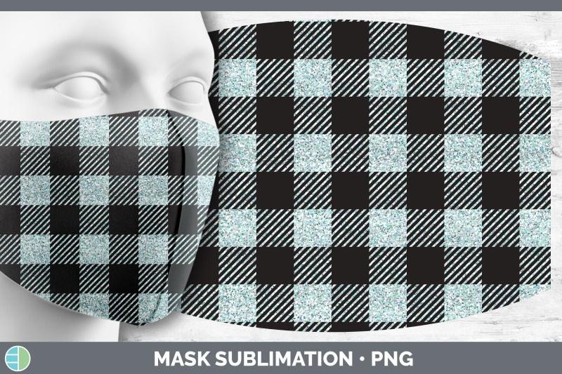 teal-buffalo-plaid-mask-sublimation-bundle-face-mask-designs