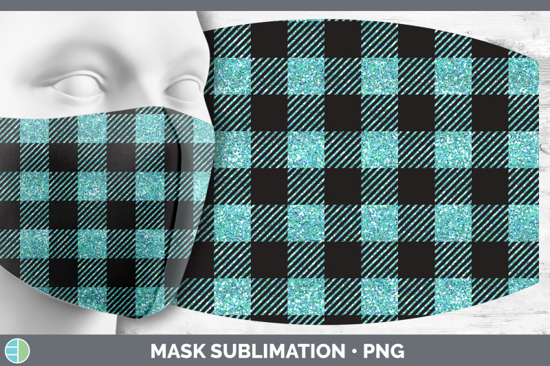 teal-buffalo-plaid-mask-sublimation-bundle-face-mask-designs