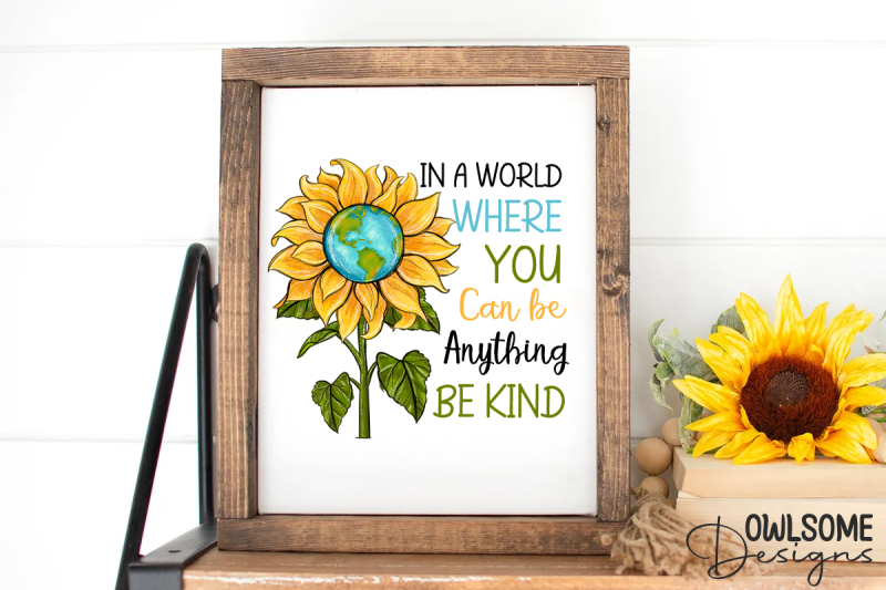 be-kind-sunflower-sublimation-png-sublimation