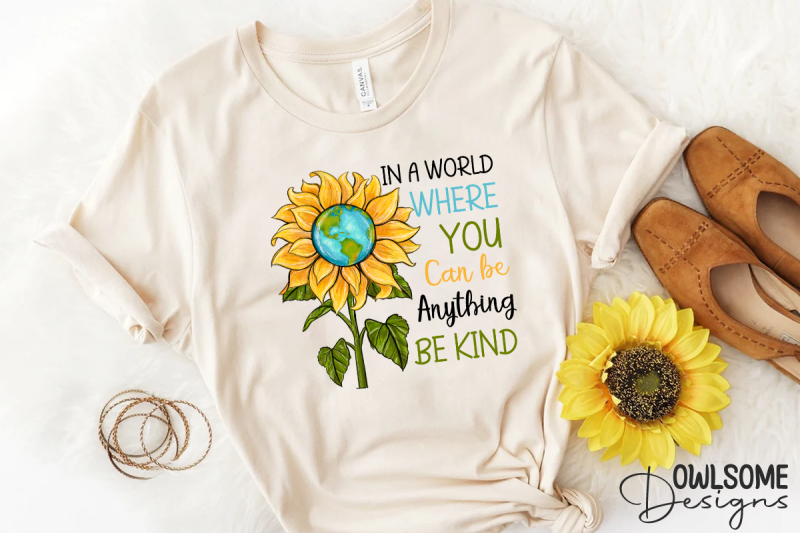 be-kind-sunflower-sublimation-png-sublimation