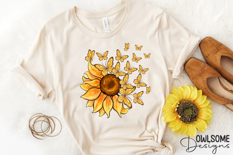 sunflower-butterfly-sublimation-png