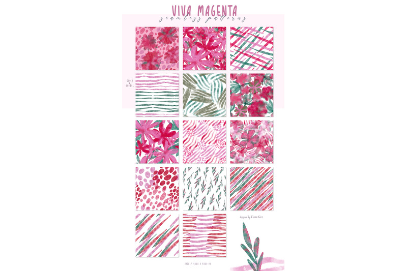 abstract-viva-magenta-trendy-color-of-2023-seamless-patterns