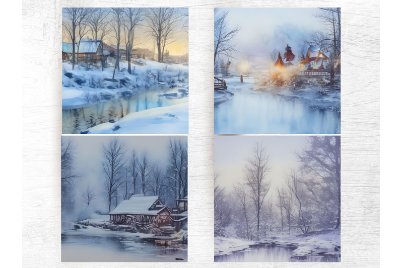 winter-background-watercolor-winter-ilustrations
