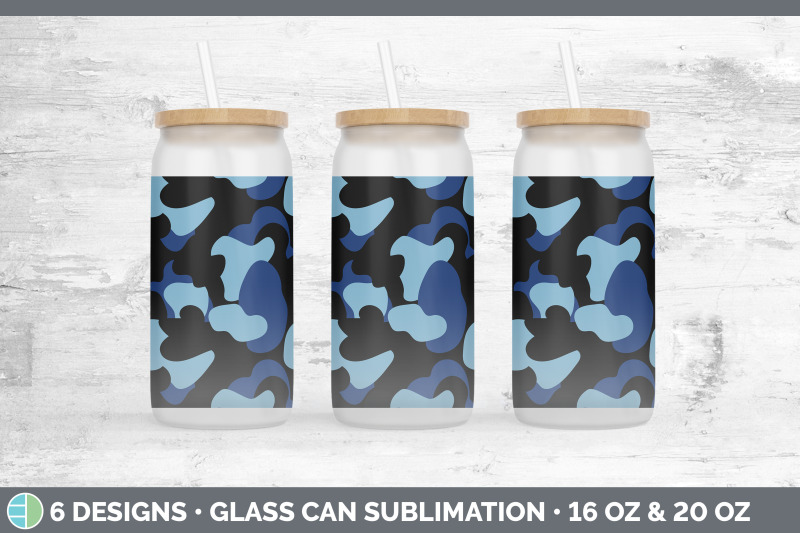 blue-camo-glass-can-sublimation-beer-mason-jar