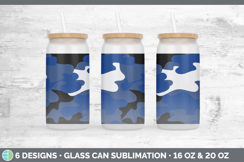 blue-camo-glass-can-sublimation-beer-mason-jar