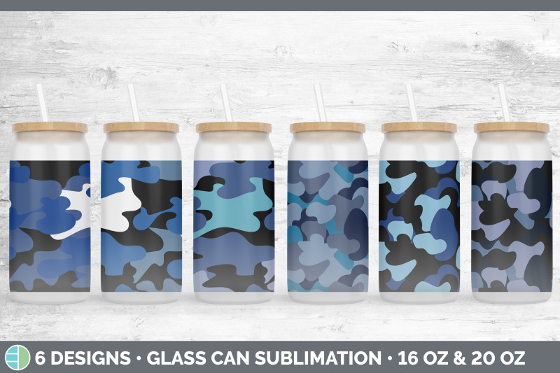 blue-camo-glass-can-sublimation-beer-mason-jar