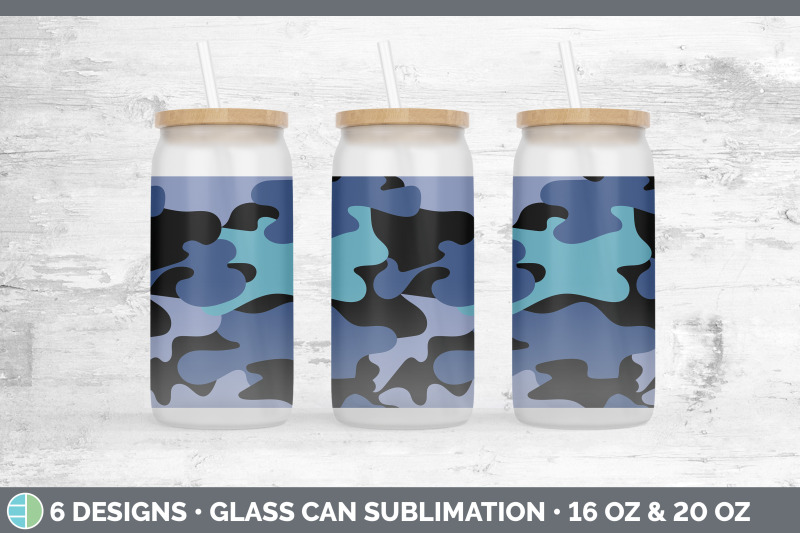 blue-camo-glass-can-sublimation-beer-mason-jar