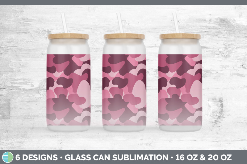 pink-camo-glass-can-sublimation-beer-mason-jar