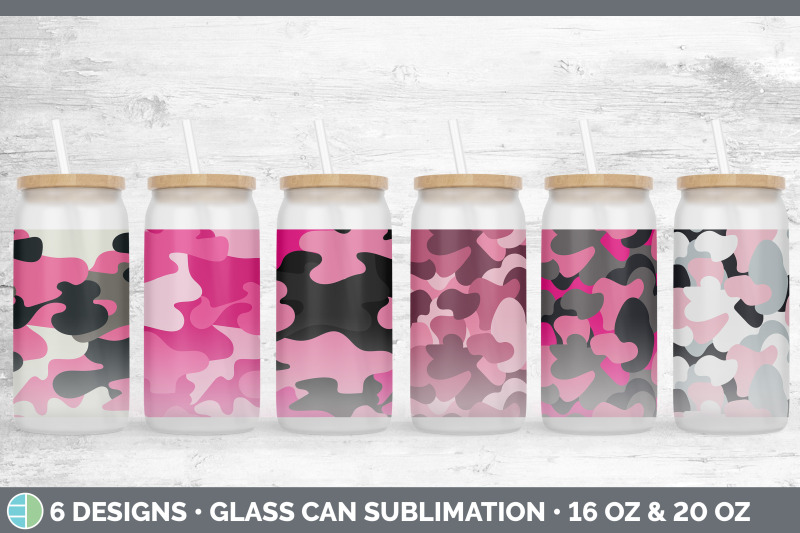 pink-camo-glass-can-sublimation-beer-mason-jar