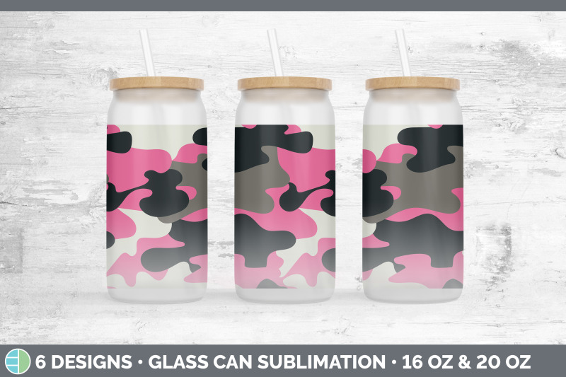 pink-camo-glass-can-sublimation-beer-mason-jar