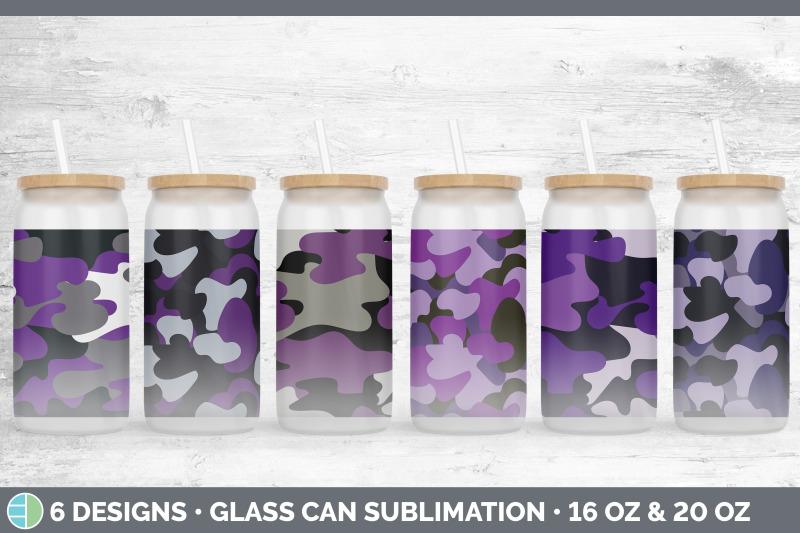 purple-camo-glass-can-sublimation-beer-mason-jar