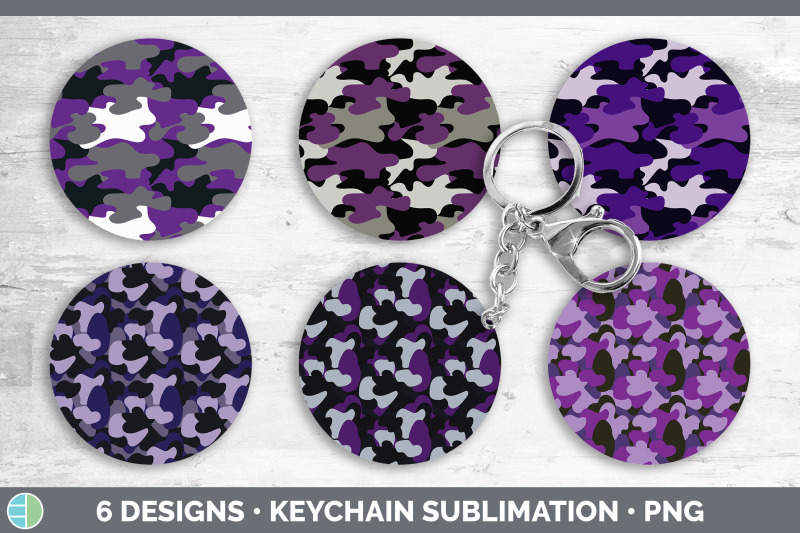 purple-camo-keychain-bundle-keyring-sublimation-designs