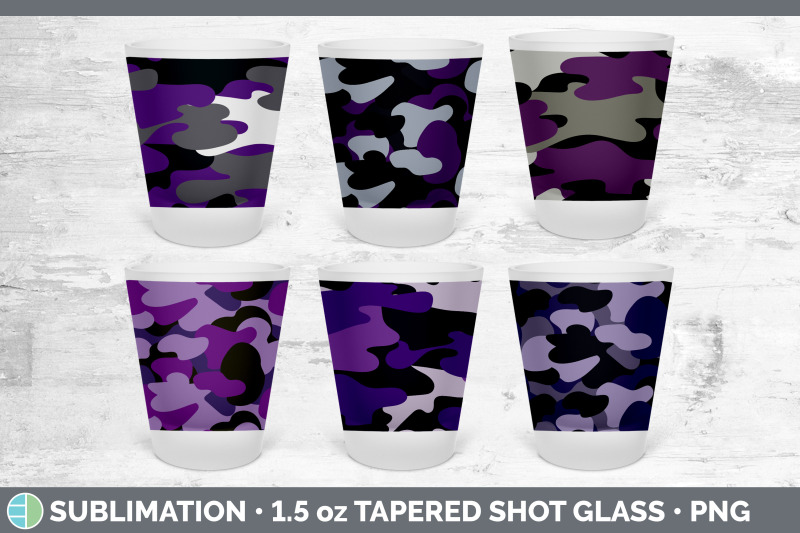 purple-camo-shot-glass-sublimation-shot-glass-1-5oz-tapered