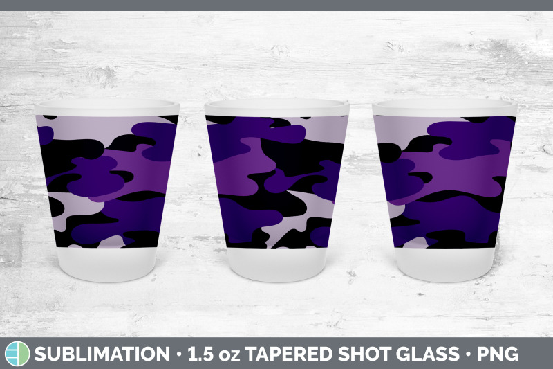 purple-camo-shot-glass-sublimation-shot-glass-1-5oz-tapered