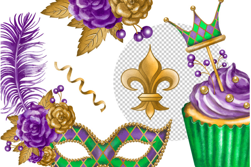 mardi-gras-sublimation-clipart