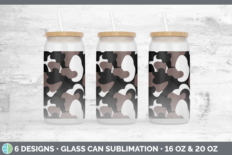 red-camo-glass-can-sublimation-beer-mason-jar