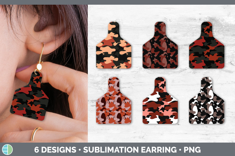 red-camo-cow-tag-earring-sublimation-cattle-ear-tag