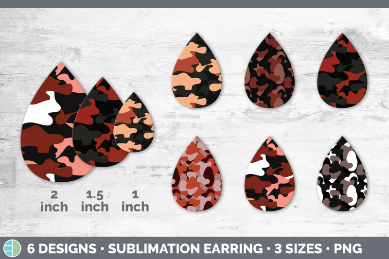 red-camo-teardrop-earring-sublimation-designs-bundle