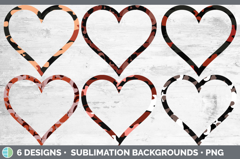 red-camo-heart-frame-clipart