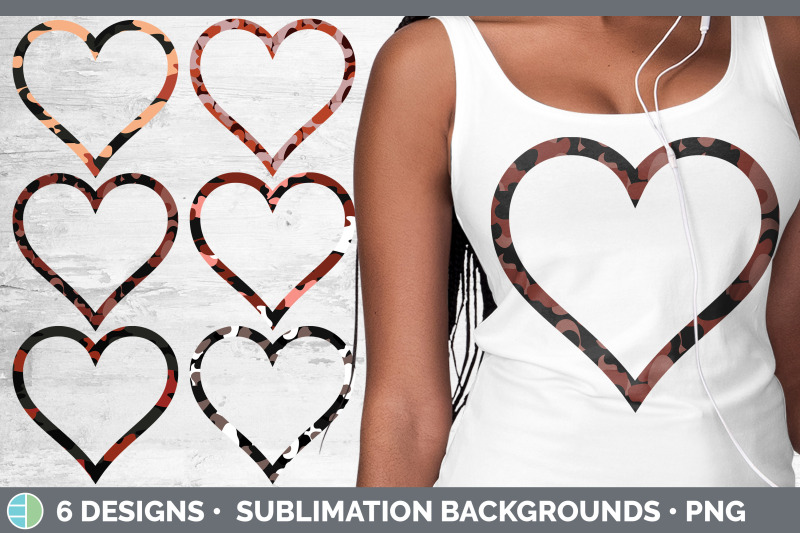 red-camo-heart-frame-clipart