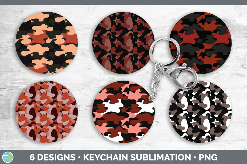 red-camo-keychain-bundle-keyring-sublimation-designs