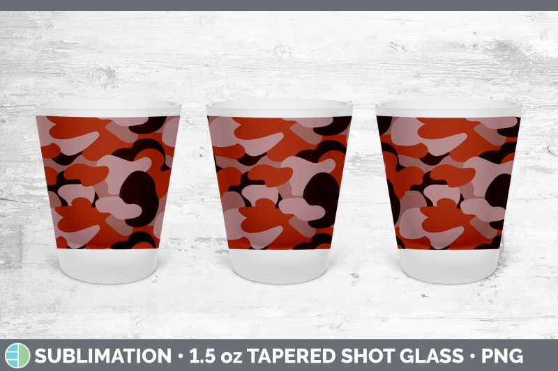 red-camo-shot-glass-sublimation-shot-glass-1-5oz-tapered