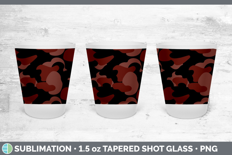 red-camo-shot-glass-sublimation-shot-glass-1-5oz-tapered