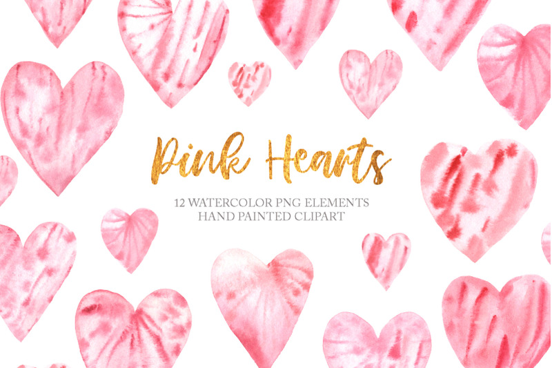 watercolor-pink-valentine-day-hearts-png