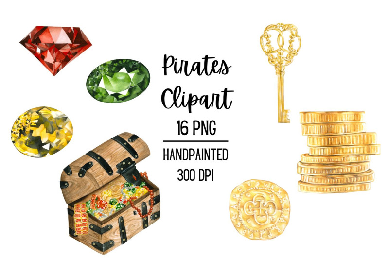 watercolor-pirates-clipart-pirate-party