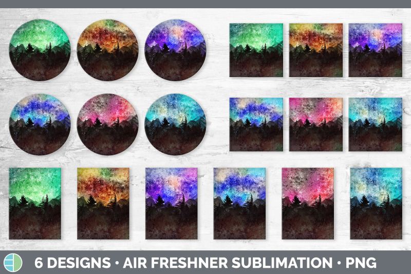 Night Sky Air Freshener | Sublimation Designs Bundle By Enliven Designs ...