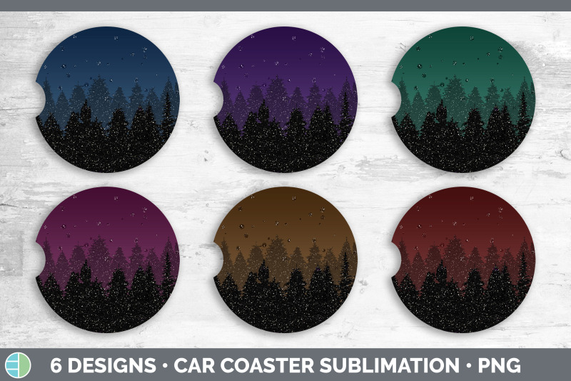 night-sky-car-coaster-sublimation-designs-bundle