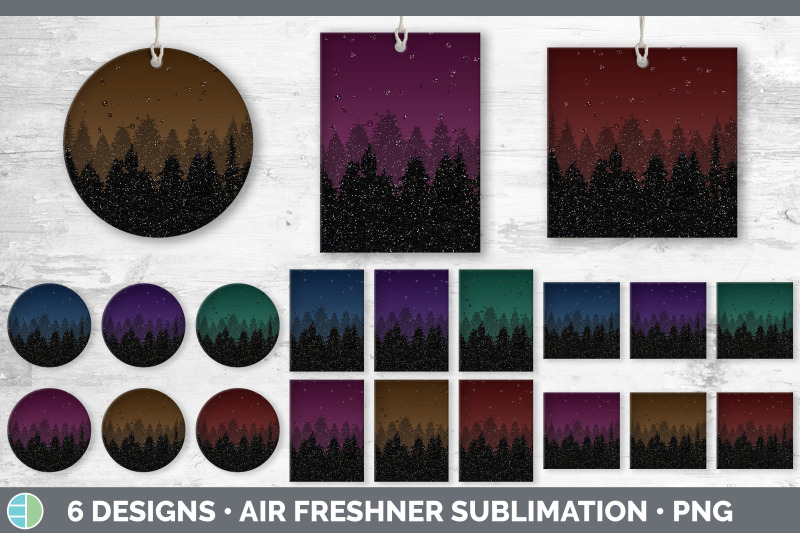 night-sky-air-freshener-sublimation-designs-bundle