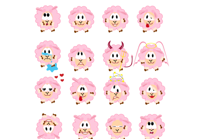 lambs-with-different-emotions-icons-the-archive-contains-a-jpeg-300-dpi-on-white-background-in-png-format-on-a-transparent-background-eps-10-for-use-in-any-desired-size