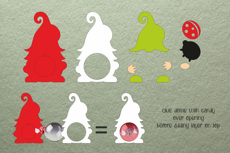 gnome-and-ladybug-candy-dome-template